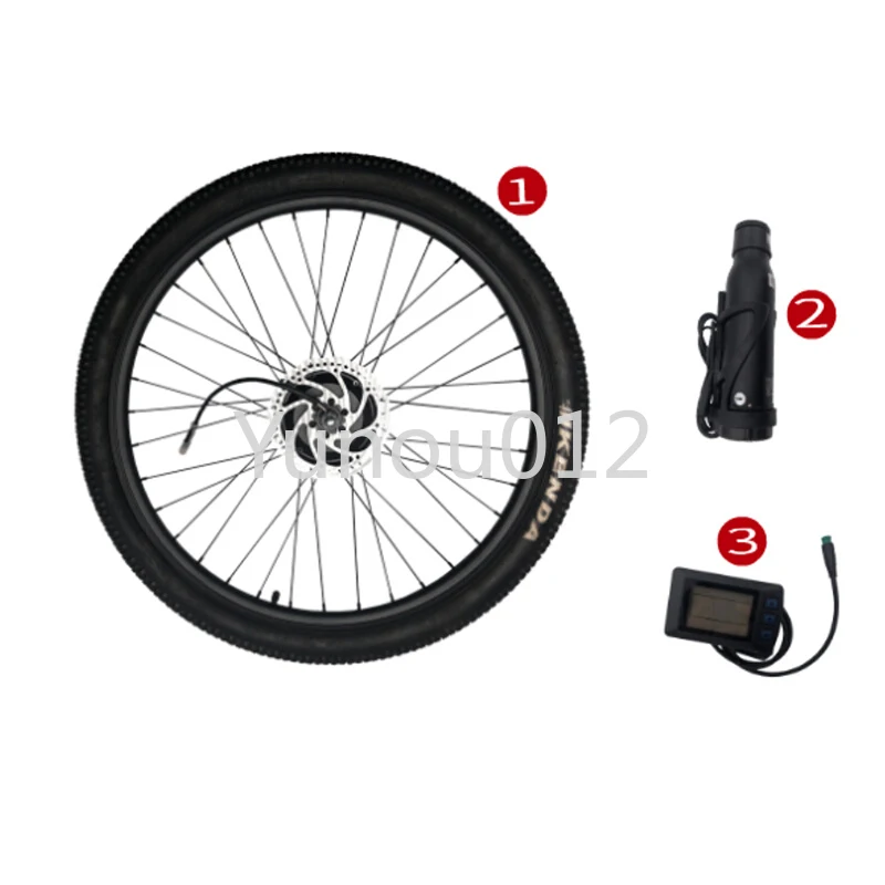 

Mountain Folding Disc V-Brake Bicycle Booster Rear Wheel Front Wheel Kit Motor Rear Drive Lithium Battery Modified Electric