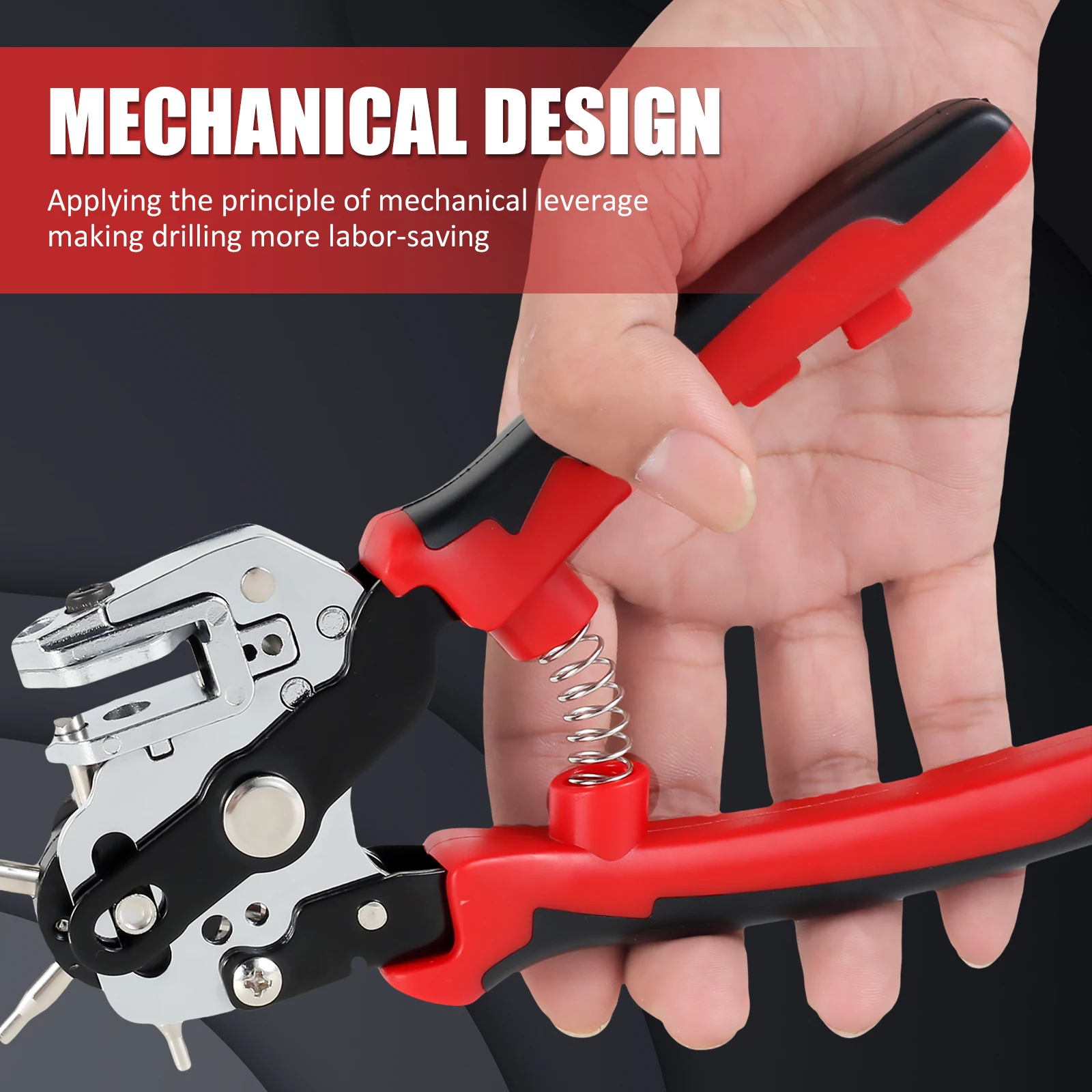 New Stainless Steel Belt Hole Puncher with 6 Holes DIY Tool Watchband Strap Household Leathercraft Leather Belt Hole Punch Plier