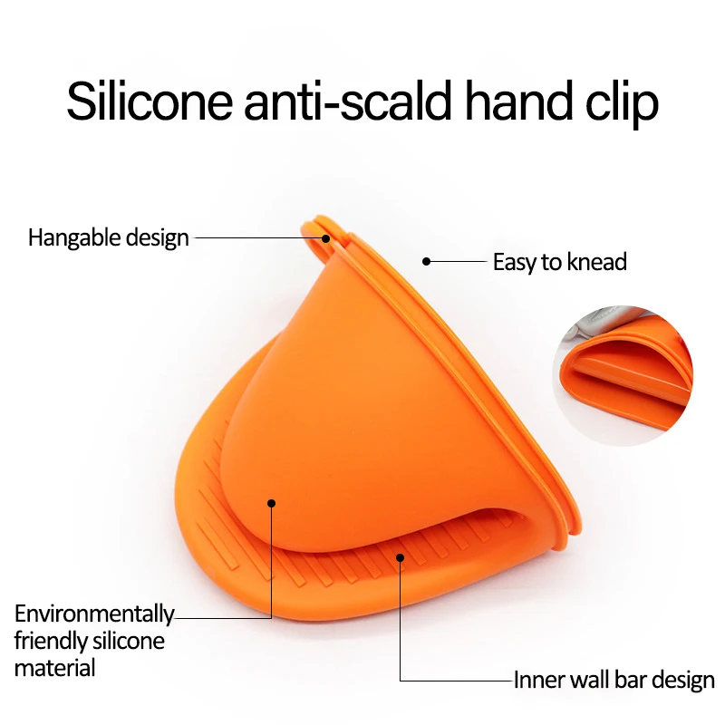 Silicone Anti-scalding Oven Glove Mitts 1PC Potholder Kitchen BBQ Glove Tray Pot Dish Bowl Holder Oven Handschoen Hand Clip silicone oven mitts,kitchen gloves,silicone oven gloves,silicone oven protector