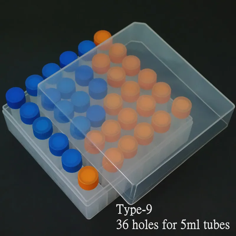 Plastic Cryotube Storage Box 1set + 1.8ml/5ml PP Freezing Tube 50/81/100pcs for Lab Experiment plastic test tubes cell freezing container