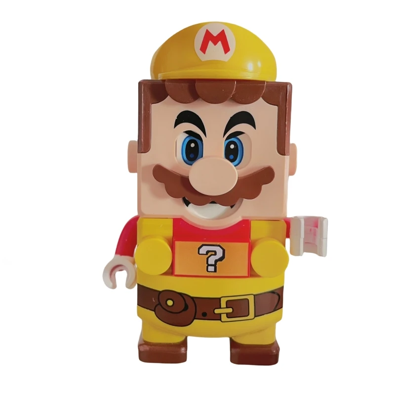 Super Mario Bros Blocks Luigi Buliding Blocks Action Toy Figures Assembly Toys mark box Dolls Children Birthday Gifts spiderman
