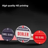 Large and Small Blindness BLIND/DEALER/All SALE Ceramic Round Dealer Coins Texa Poker Dealer Button Game Entertainment 2