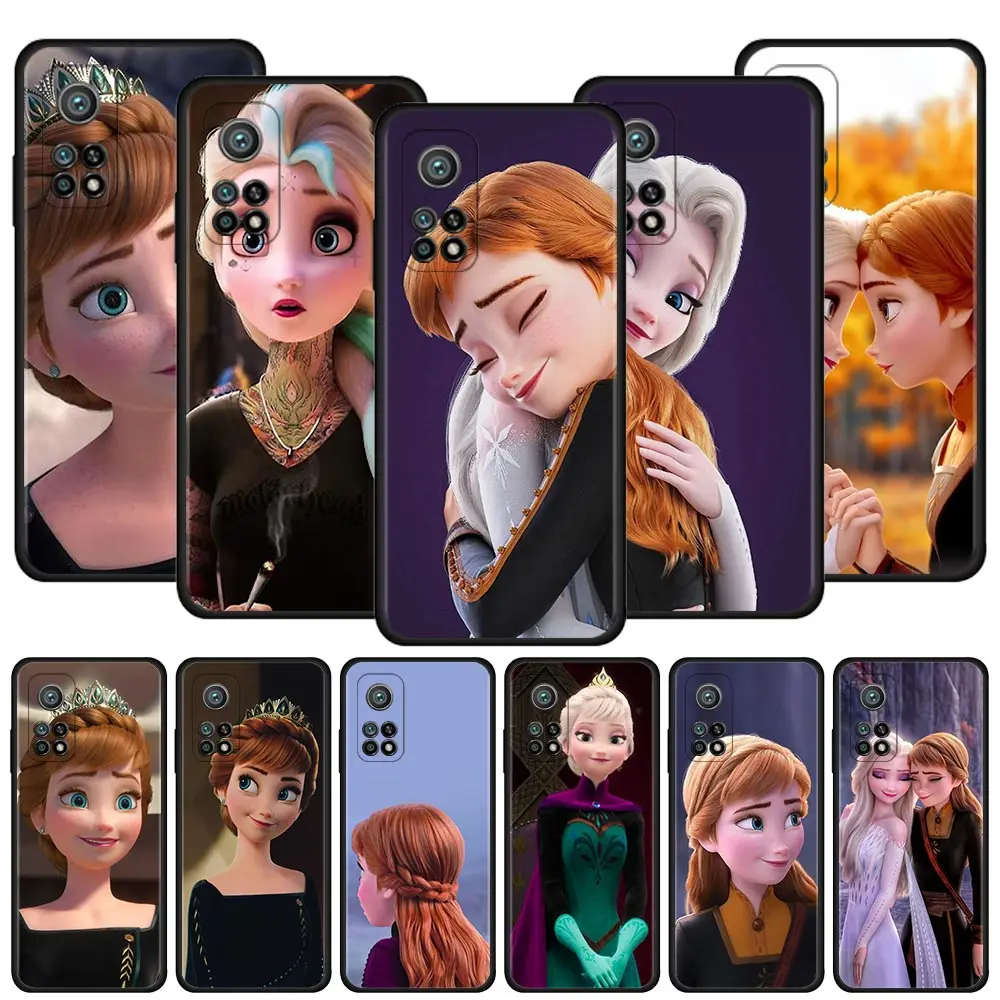 Elsa Anna Princess Silicone Case For Xiaomi Mi 12 10 10T Pro 5G 12X 11 Note 8 A2 Lite 9 SE 9T CC9E Soft Cover |