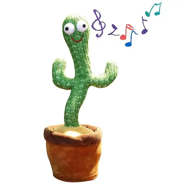 Twisting Cactus Plush Toy Electronic Cactus With The Song USB charge Bluetooth Cute Dancing Cactus Plush Early Educational Toy 2