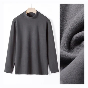 خريف شتاء 2025 الياقة المدورة مزدوجة الوجهين الصوف قاعدة طبقة المرأة الصلبة طويلة الأكمام هوديس بلوزات دافئة متعددة الاستخدامات 4