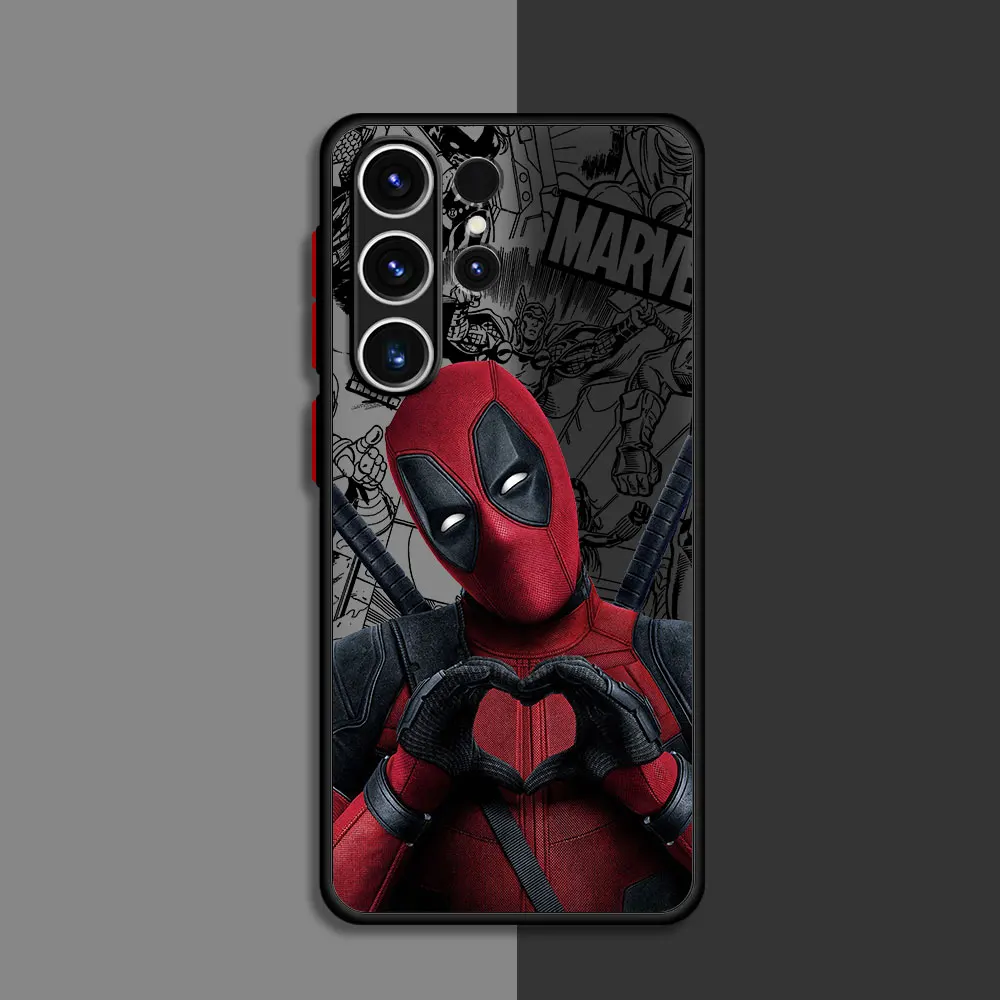 thumbnail image 1 of Luxury Marvel Deadpool Cover Coque Hard PC Phone Case for Samsung Galaxy S23 FE S9 S24 Plus S22 S23 Ultra S20 FE S10 Plus S21, 1 of 5