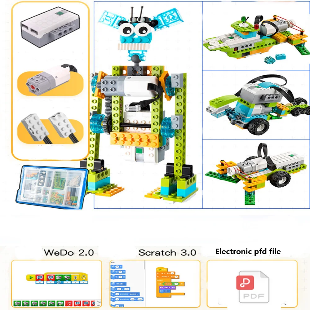 Pe as t cnicas WeDo 3.0 45300 Rob tica Constru o Set Scratch Building Blocks Compat vel Com Wedo 2.0 DIY Brinquedos Educativos