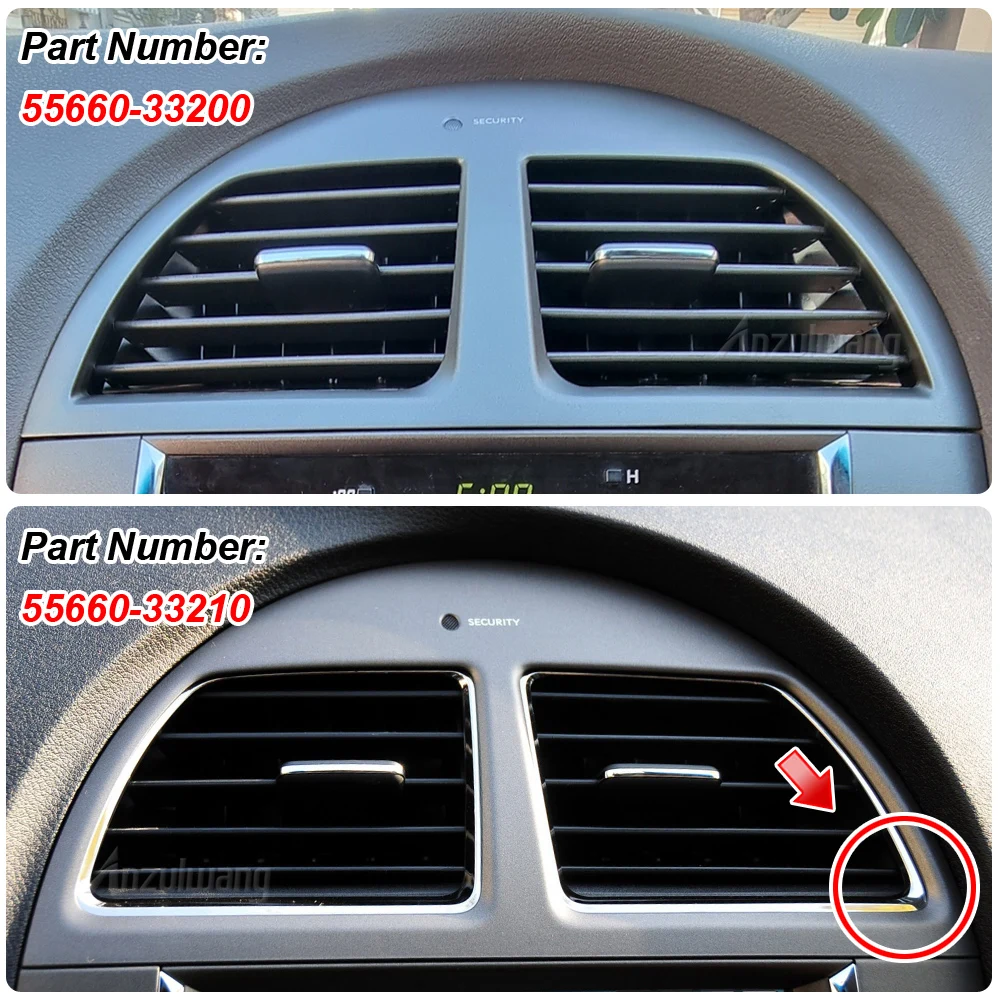 Center Console Grill Dash AC Air Conditioner Vent 55660-33200 Auto Air Vent Outlet Panel Cover Frame For Lexus ES350 2006-2012