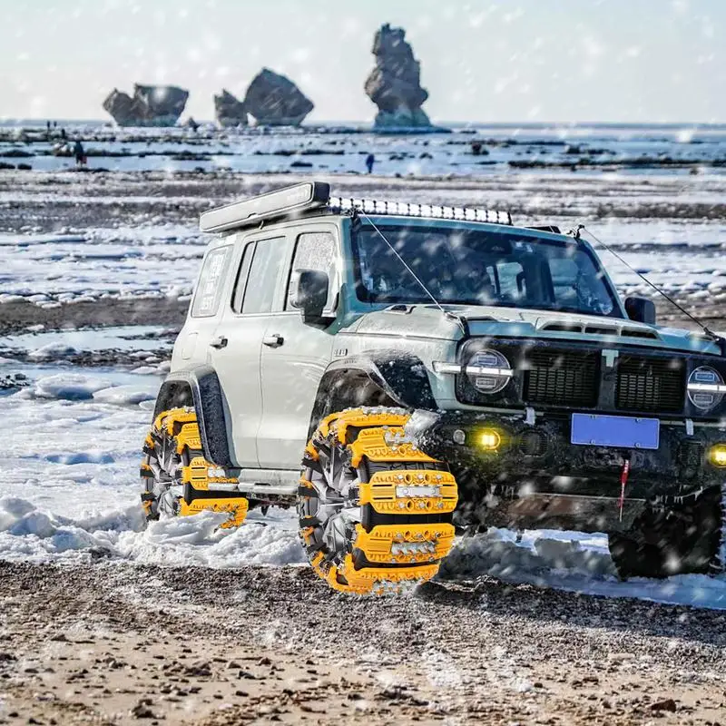 Anti Snow Chains SUV Widen And Thicken Snow Chains 3Pcs Secure Driving Tools Trucks Security For Ice Mud Road Set