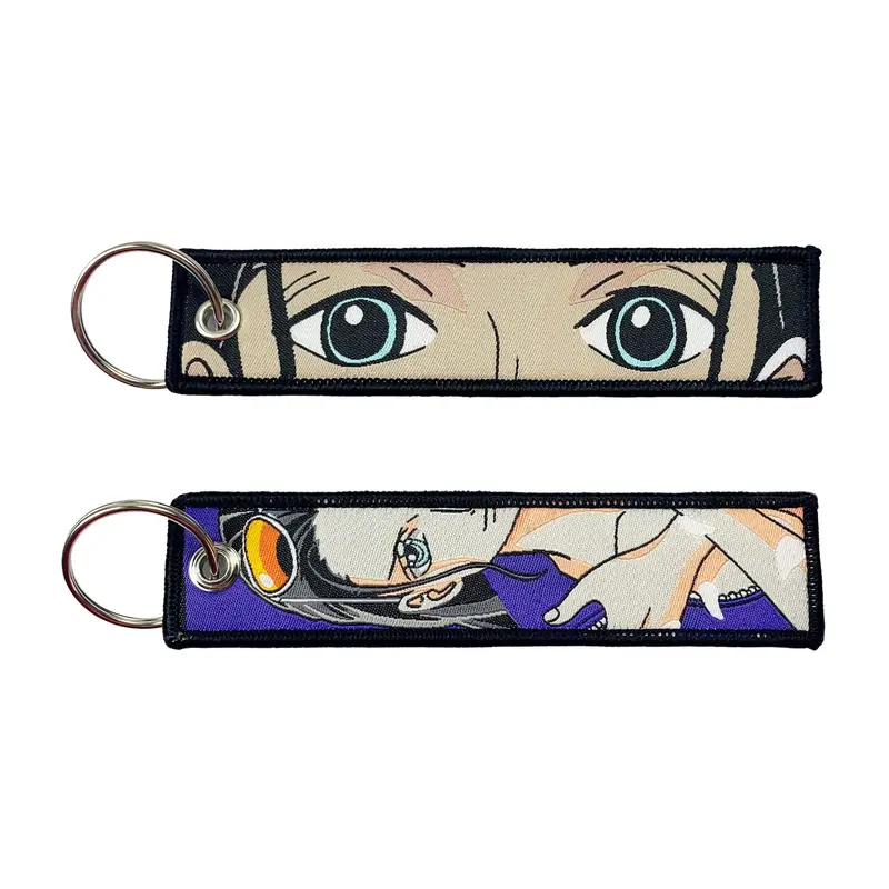 One Piece Anime Key Chains with Cute Jet Manga Embroidery Fashion Key Tag for Jewelry Accessory Key Ring Holder Gift Anime Fans - Image 21
