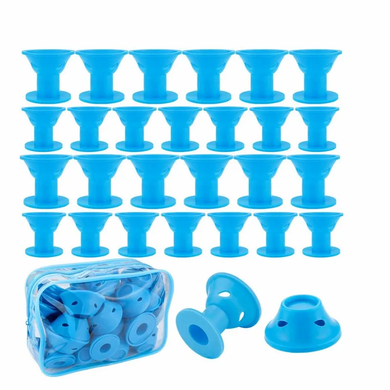 Hair Styling Tool Hair Curling Tools 10/20pcs DIY Soft Rubber Silicone Heatless Hair Curler