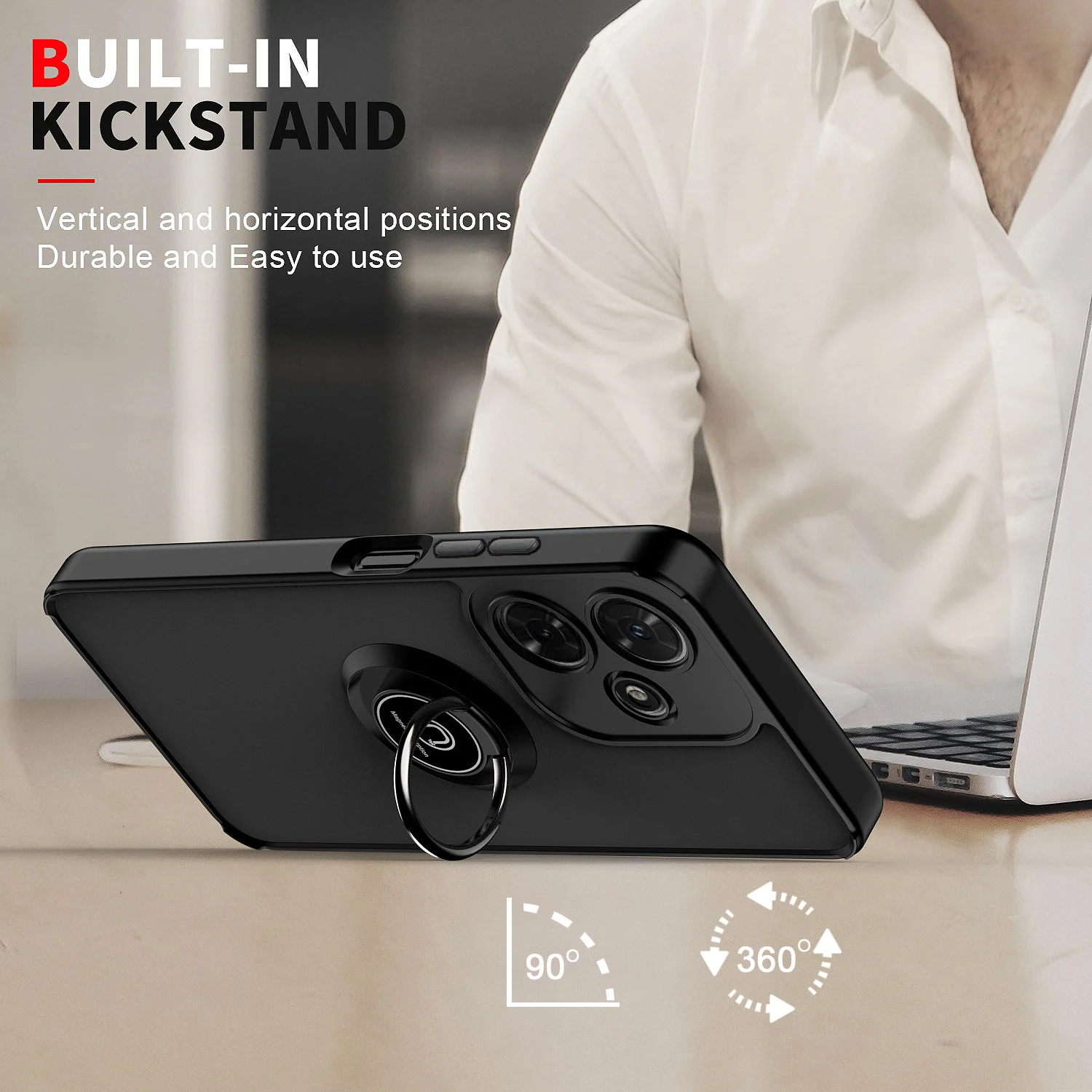 Armor Case For Infinix Pro 5G Note 12 2023 Hot 30 20 10 Play 30i 12i 20S 11S NFC Cover Ring Holder Stand Coque Funda_voghion.com