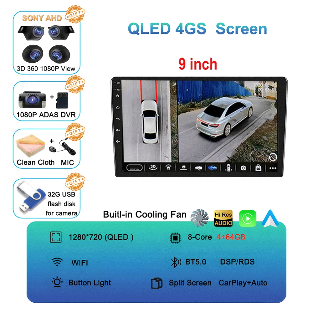 4G-64G 360 DVR