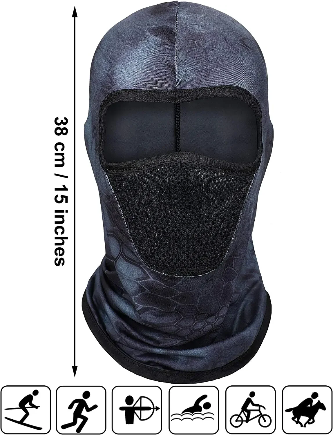Passamontagna maschera per il viso passamontagna da uomo copertura per il viso protezione UV coperture per il viso integrale passamontagna invernale Unisex