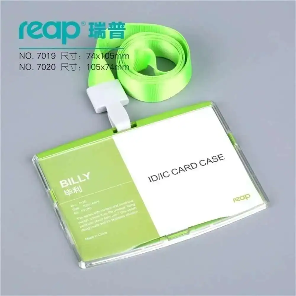 7119 Big Reap Size(105mmx74mm) With Lanyard Id/ic Card Holder Tag Badge For Kids Name School Camp Office Business