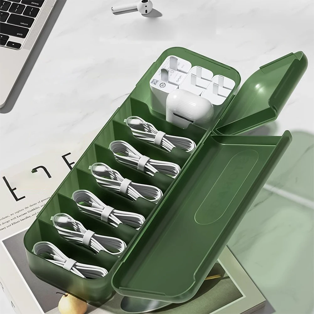Portable Anti-deformed Power Strip Wire Case Dustproof PP Transparent Damp-proof with Cover Desktop Cable Organizer for Home 2