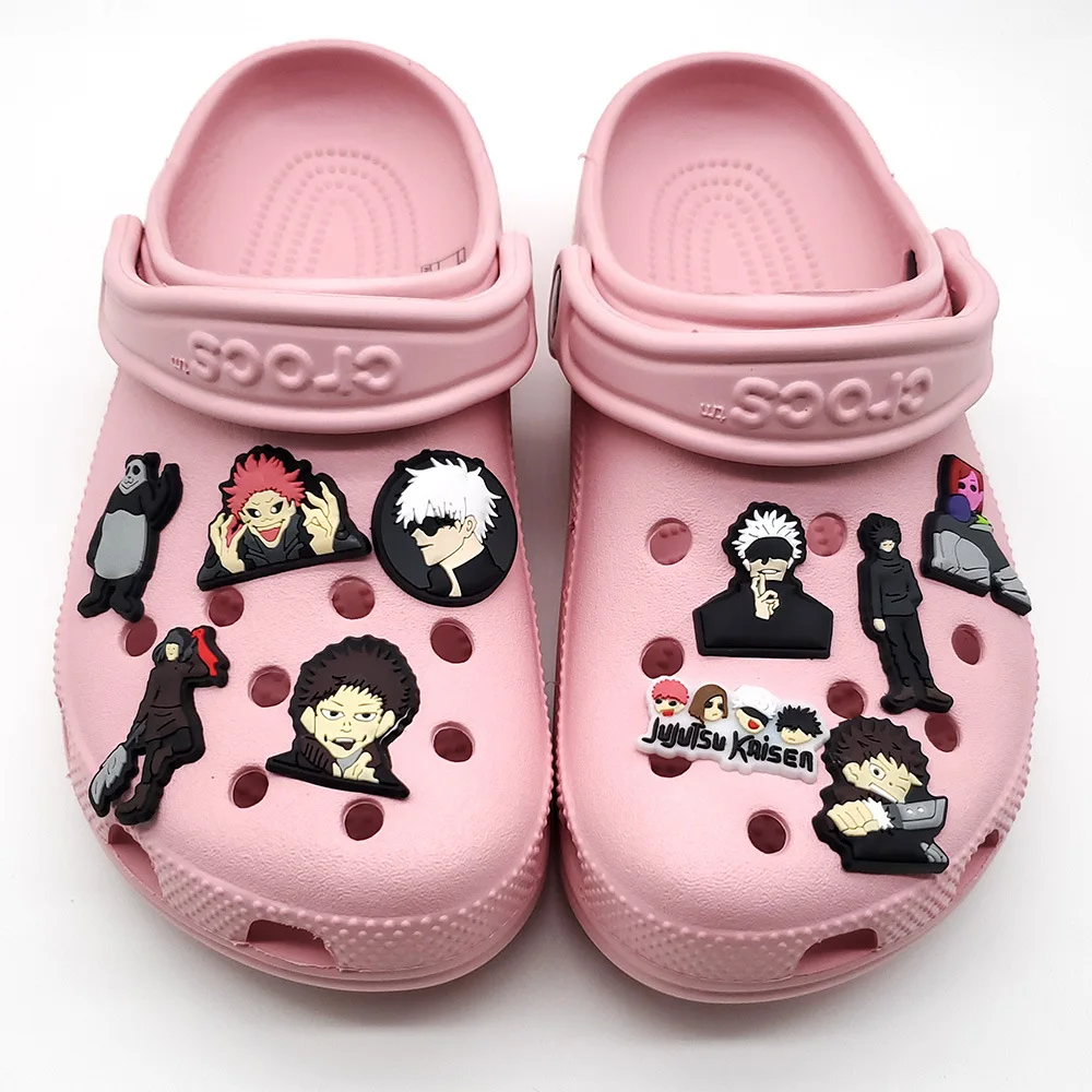 

Single Sale Wholesale Jujutsu Kaisen DIY Anime Shoe Buckle Sandals Accessories Croc Charms Decorations Kids Partys X-mas Gifts