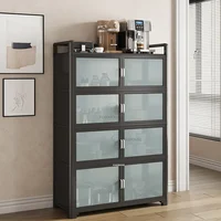 Nordic Aluminum Alloy Kitchen Cabinets for Kitchen Furniture Storage Cabinet Multifunction Upscale Multilayer Household Cupboard 2