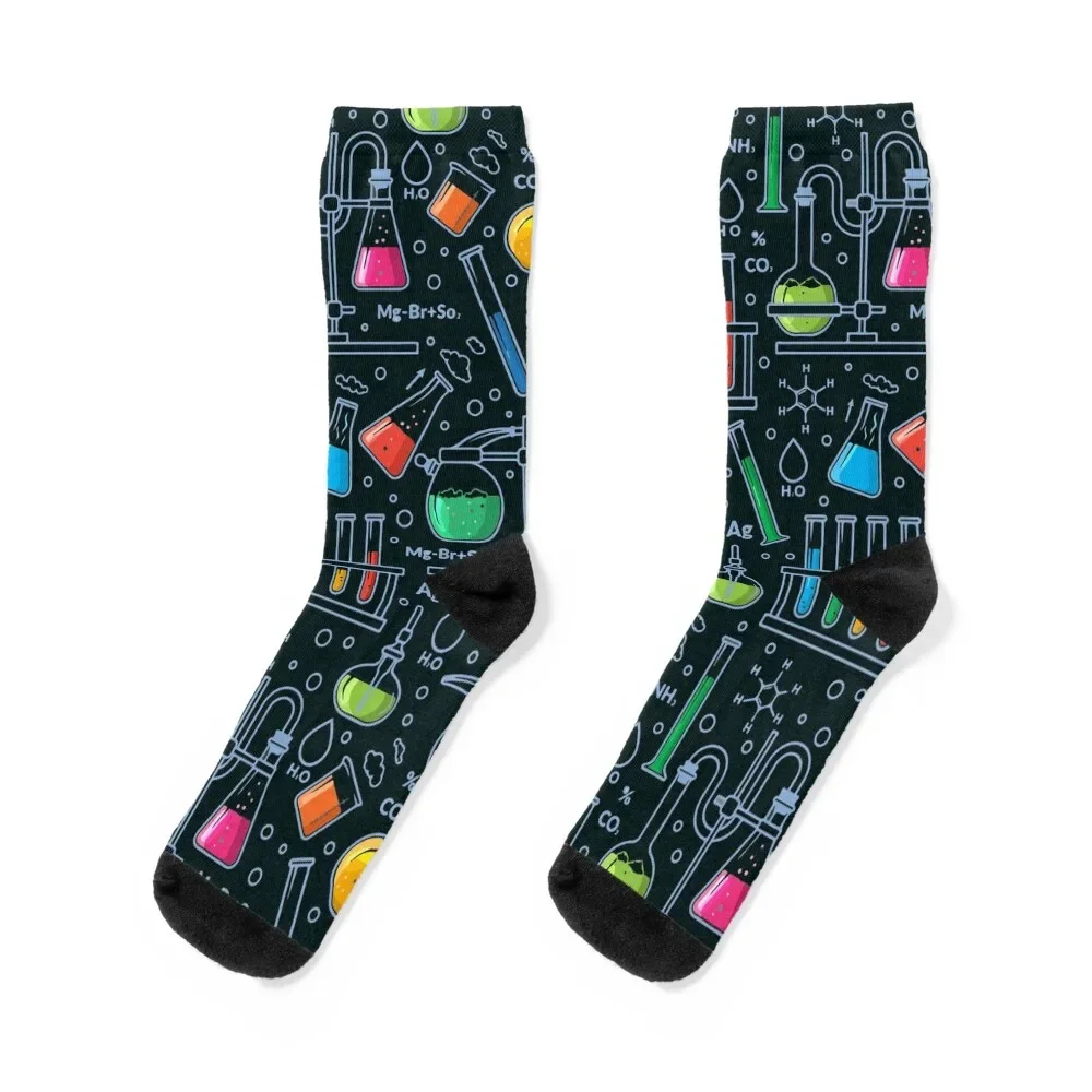 Chemistry Pattern Scientific Designs Socks Running men cotton high quality hiphop Socks Women's Men's