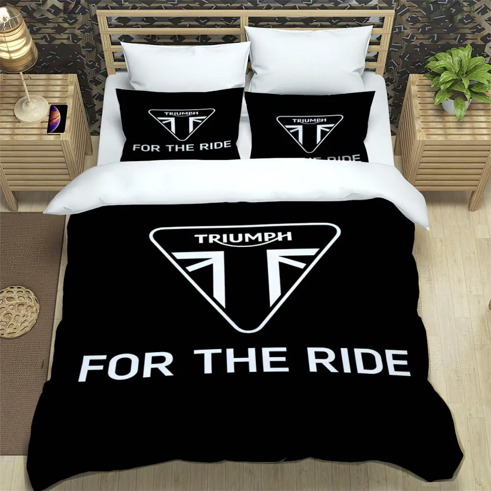 

T-Triumph motorcycle logo Bedding Sets exquisite bed supplies set duvet cover bed comforter set bedding set luxury birthday gift