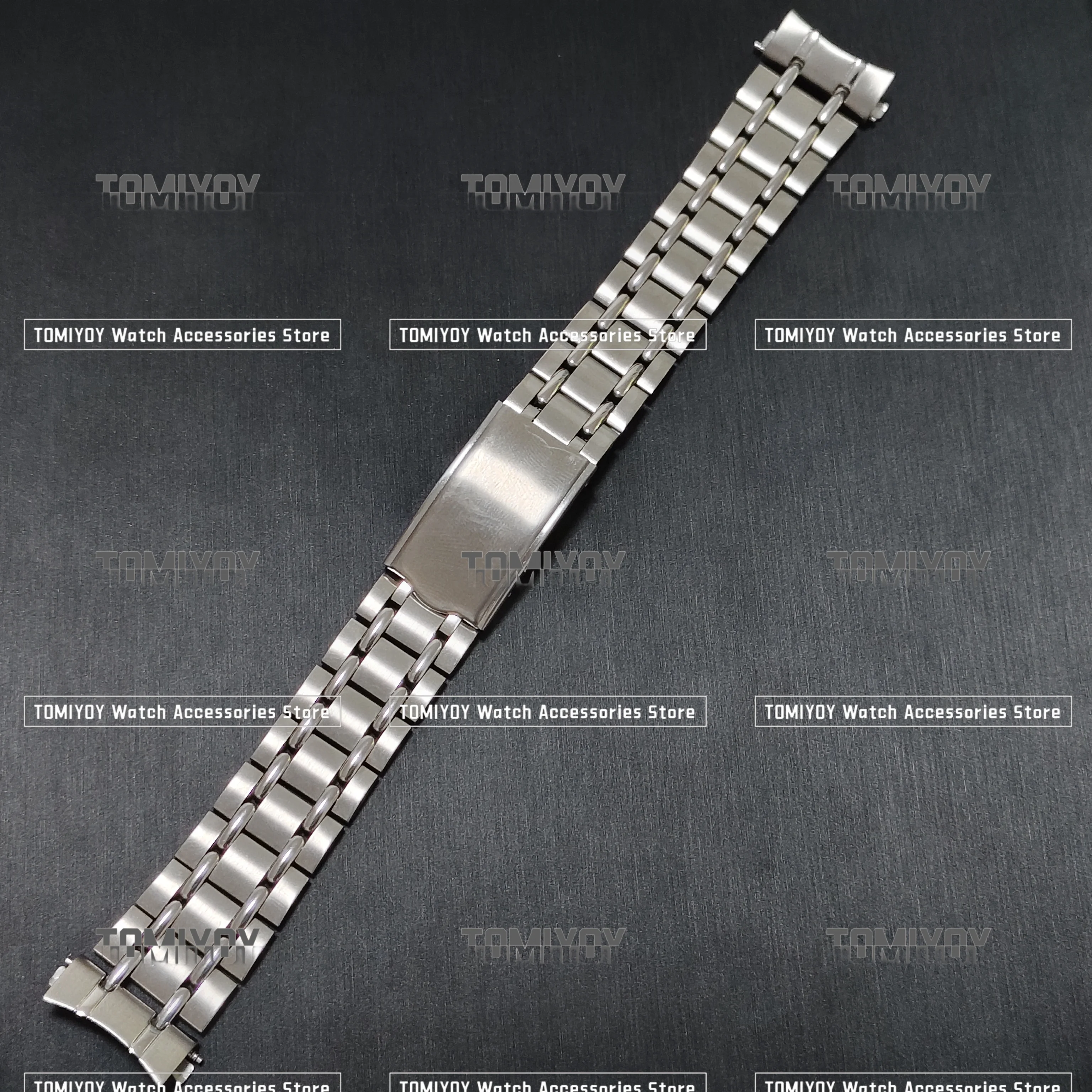 Vintage All Brush Silber Edelstahl Uhrenarmband Armband Silber Passend für Seiko 6139 6138 Uhr – Detail 17