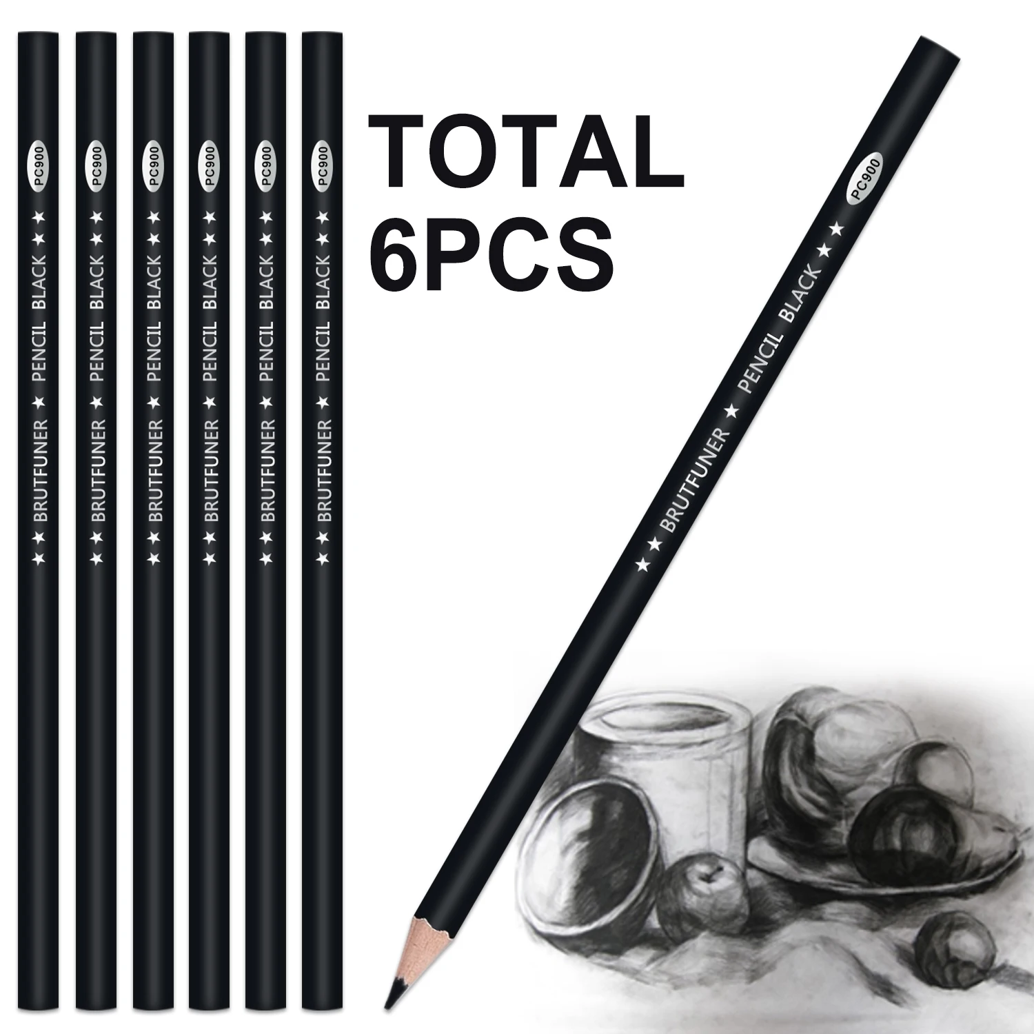 Professional Carbon and Charcoal Sketching Pencil Set - Art Drawing Tools for Highlighting and Shading