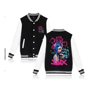 Arcane/Jinx Hoodie Baseball Jacket Women Men Baseball Uniform Jackets Men Clothes Top for Game Lover 1