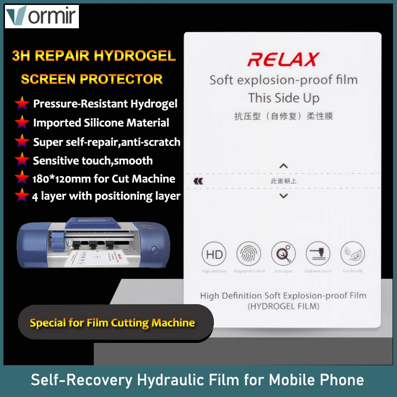 VORMIR Silicone Hydraulic Film for Cutting Machine Self Repair Mobile Phone Screen Protector Anti scratch Hydrogel Sheets Movies