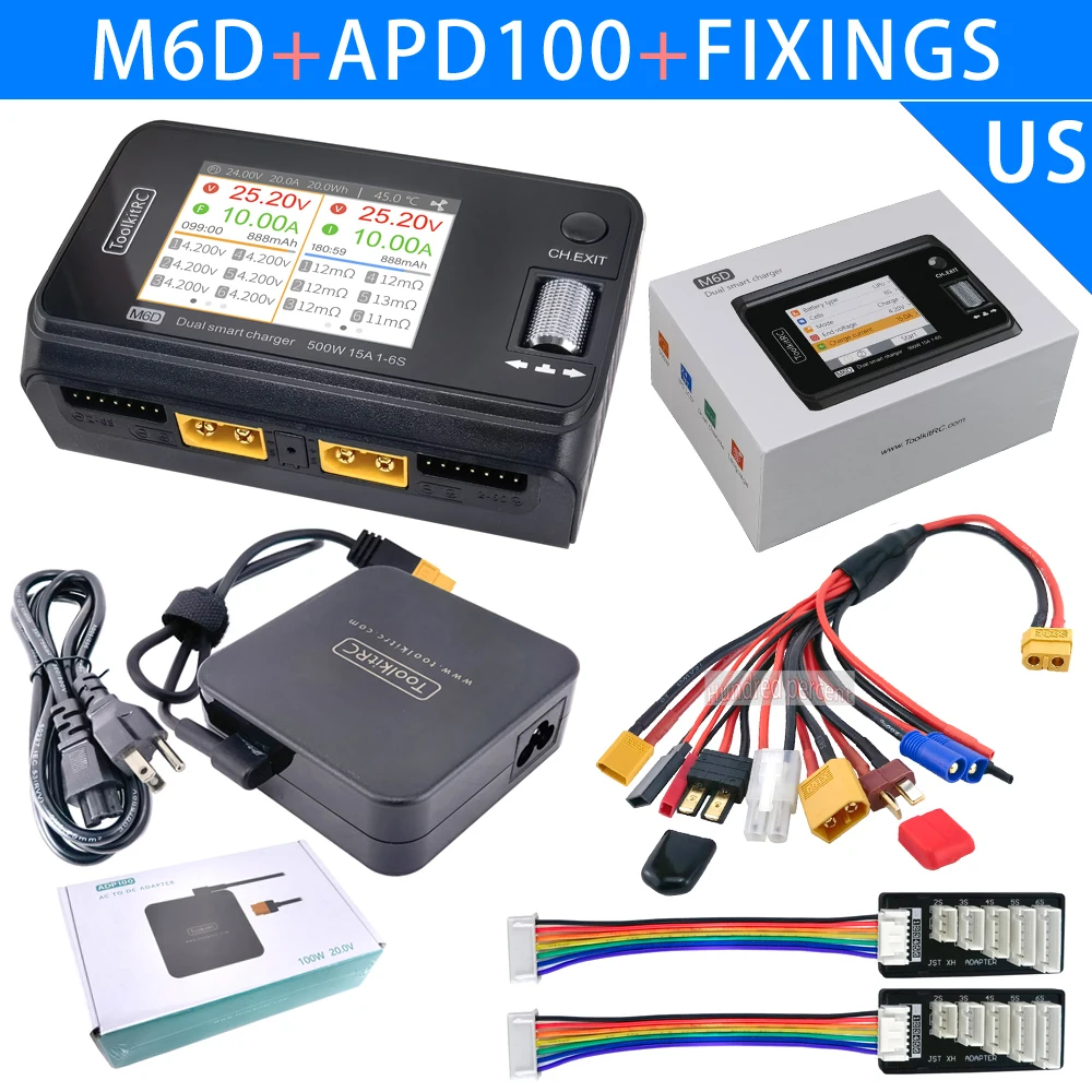 ToolkitRC M6D 500W 15A DCデュアルチャンネルMINIスマ Amazon | ToolkitRC M6D 500W 15A DCデュアルチャンネルMINI