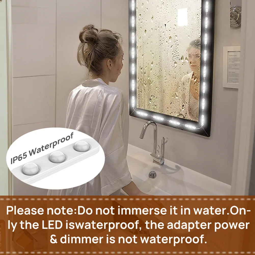 10FT LED Makeup Light Strip 3 Color Temperature USB Mirror Strip Lights Dimmable for Makeup Vanity Table & Bathroom Mirror