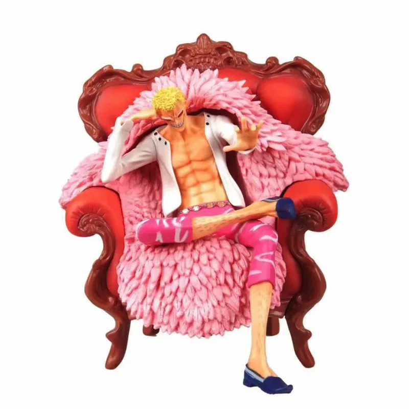 

Anime ONE PIECE Donquixote Doflamingo GK Sofa Xiao Tang Sitting Position Statue PVC Action Figure Collectible Model Toy Boxed