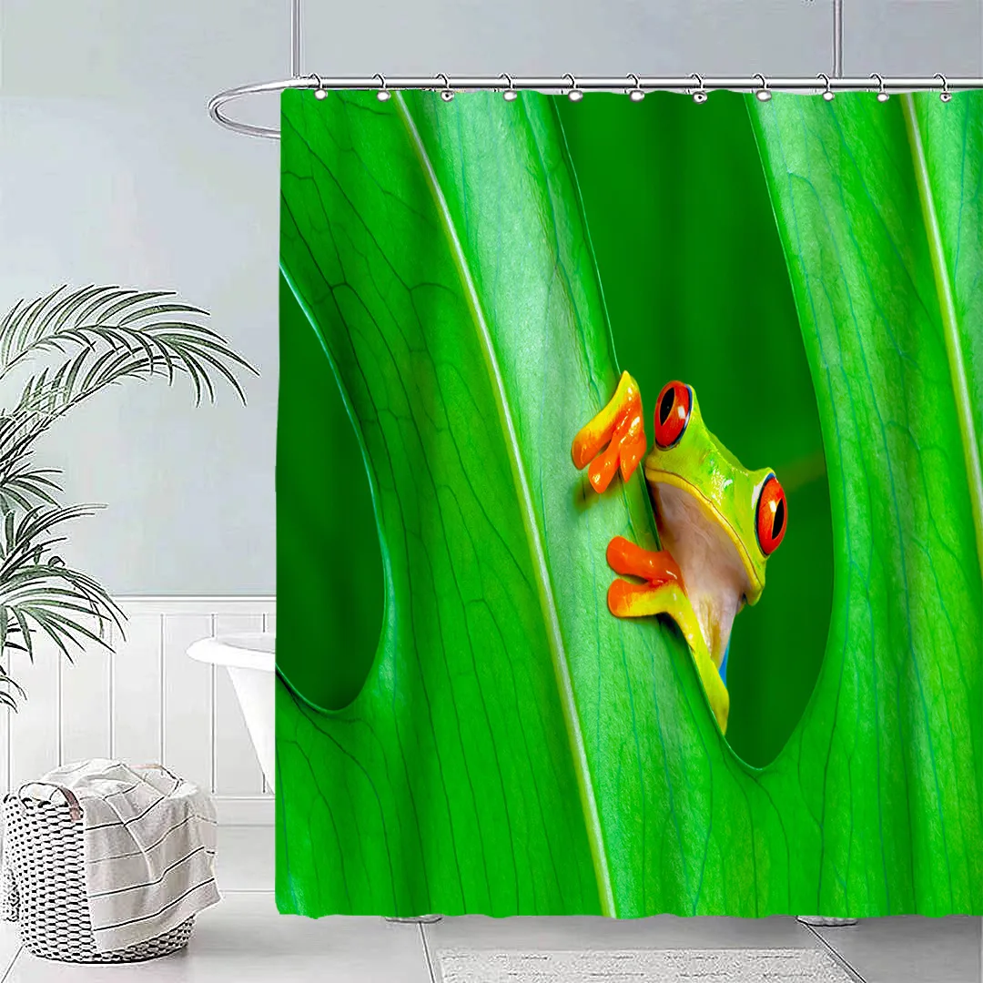 Cartoon Frog Shower Curtains Creative Couple Frogs Animal Bath Curtain  Children Room Bathroom Decor Gift Waterproof Cloth Screen - AliExpress