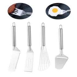 Stainless Steel Frying Pan BBQ Steak Spatula Kitchen Baking Cooking Tools Handheld Cheese Butter Slicer Cutter Cooking Spatula