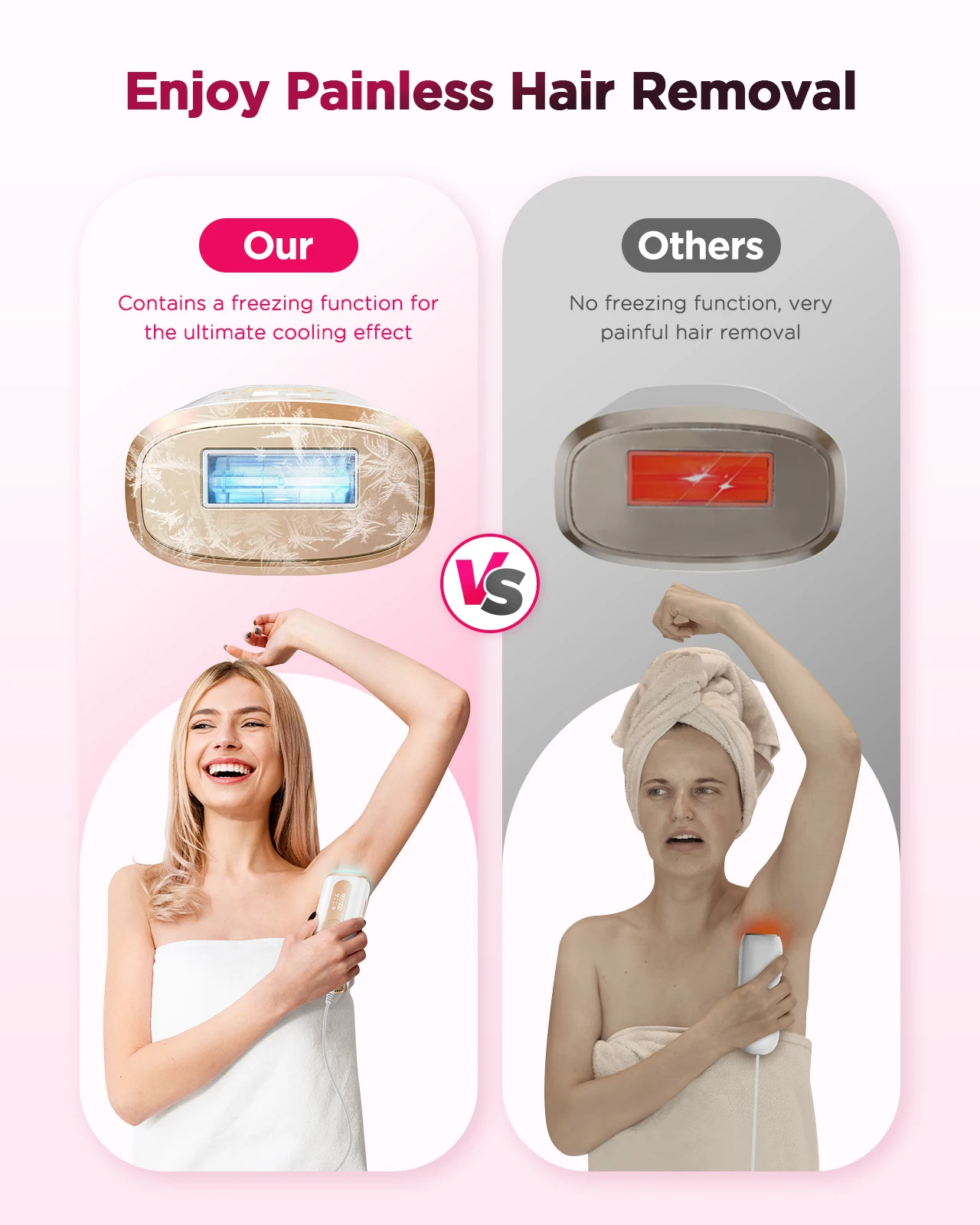 Dispositivo di epilazione laser IPL con raffreddamento a ghiaccio 3 in 1, indolore, fotoepilatore da 16J, trattamento permanente per tutto il corpo a casa per uomo_voghion.com
