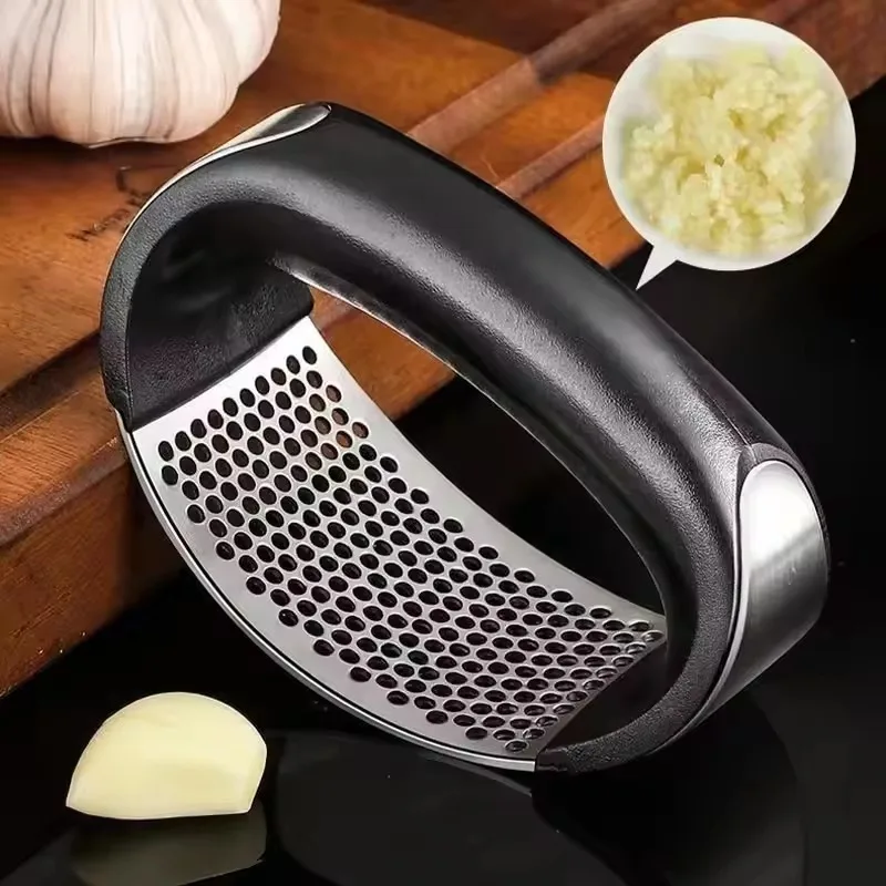 Stainless Steel Garlic Press Crusher Manual Garlic Mincer Chopping Garlic Tool Fruit Vegetable Tools Kitchen Gadget Accessories
