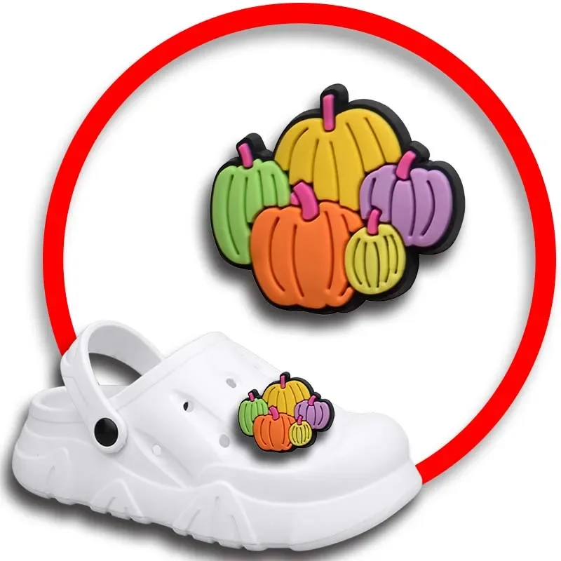 

Pack Pins for Crocs Charms Shoes Accessories Halloween Pumpkin Decoration Jeans Women Sandals Buckle Kids Favors Men Badges