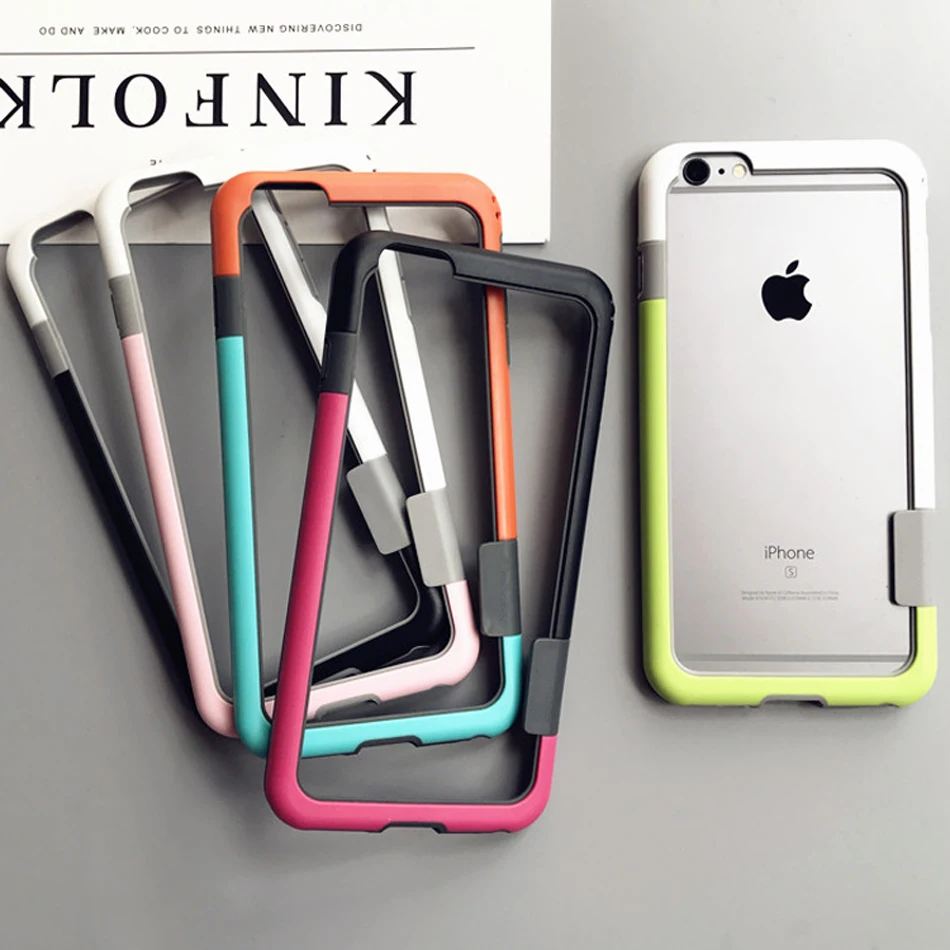 Multicolor Soft TPU Frame Case Cover Slim Silicone Bumper