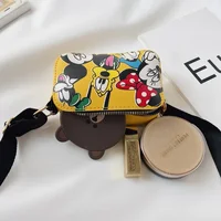 Disney children messenger bag fashion baby handbag cute cartoon boys shoulder bag wild princess little girl coin bag 4