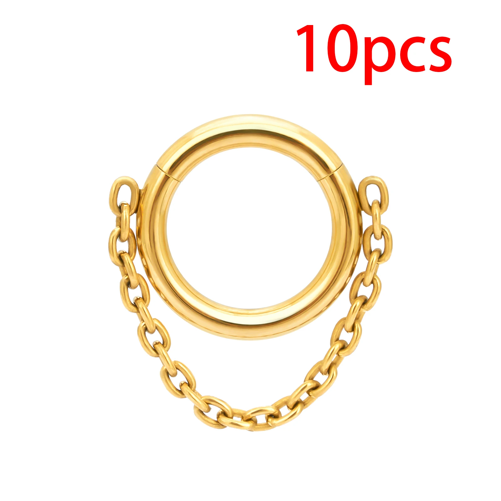 Anello Clicker Per Naso In Oro 14 Carati, Anello Per Setto - Foto 8