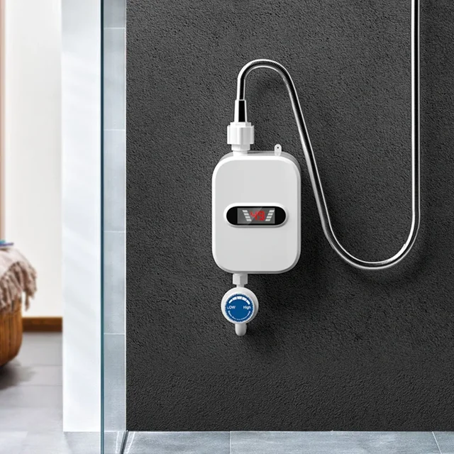 3500W Electric Mini Instant Hot Water Heater Bathroom Faucet Tap Heating 3 Seconds Instant Water Heater Shower Head Set 3