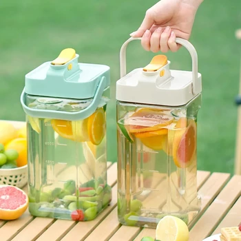 3.5L Refrigerator Cold Water Bottle Large Capacity Kettle with Faucet Iced Beverage Dispenser Kitchen Drinkware Container 1