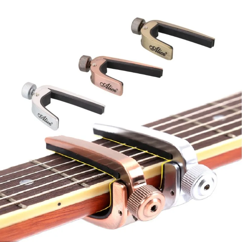 Guitar Capos Electric Acoustic Guitar Capo Bass Violin Ukulele Capotraste Single-handed Tune Clamp Trigger 3 Colors Metal Capo metal guitar capo guitar tuner clamp professional key trigger capo for acoustic electric musical instruments guitar tuner clamp