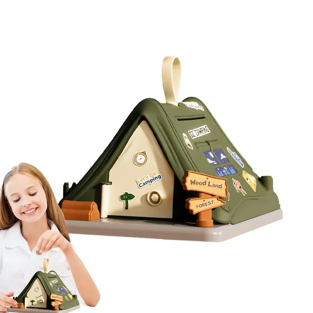 Piggy Bank Creative Tent Cartoon Moneybox Kids Toys Saving Coins Cash Atm Children's Toys Christmas Birthday Gifts