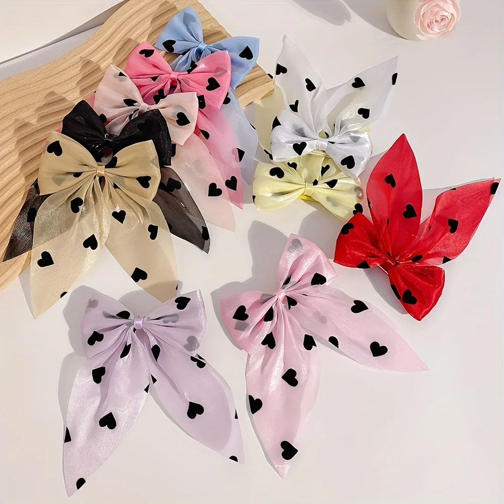 Hair Clips Hair Accessories 10pcs Cute Love Spotted Hair Clip Does Not Hurt Hair