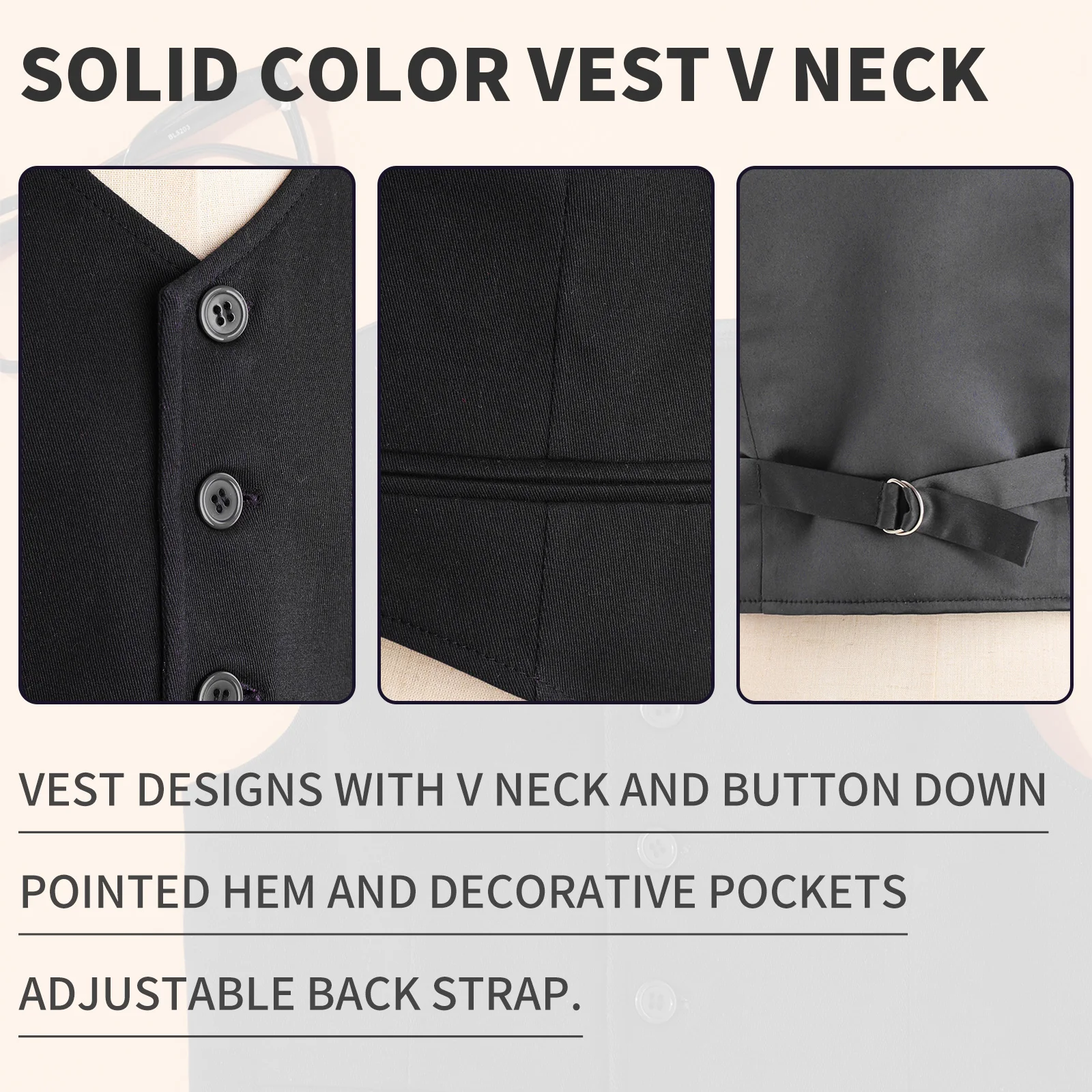 Kids Boys Gentleman Vest for Boys Formal Suit Vest Wedding Pageant Waistcoat Children's Catwalk Host Performance Fashion