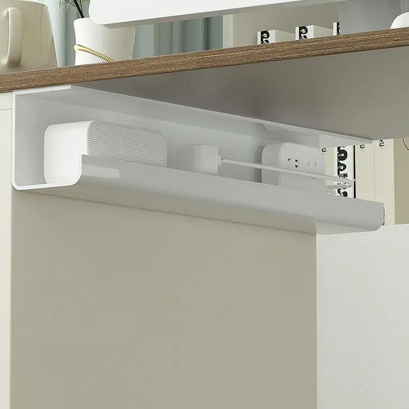 Double-Sided Adhesive Cable Management Tray Office Wire Organizer Holder Cord Management Under Desk Cable Rack Flame Retardant 3