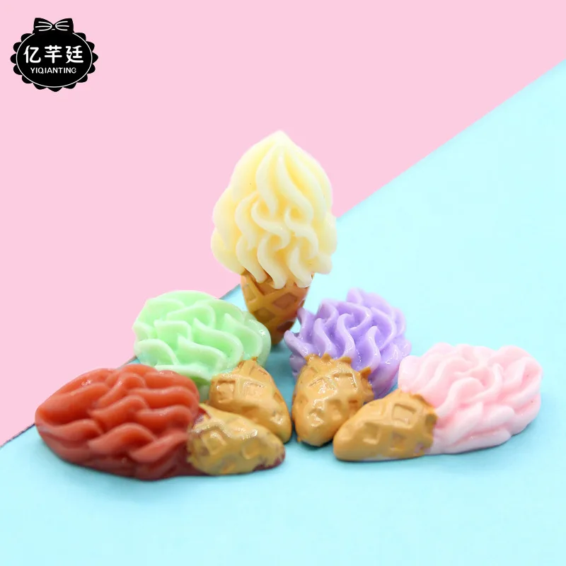 

ZOCDOU 10 Pieces Simulated Ice Cream Small Statue Little Figurine Crafts Figure Ornament Miniatures