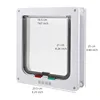 Smart Pet Door 4 Way Locking Security Lock ABS Plastic Dog Cat Flap Door Controllable Switch Direction Doors Small Pet Supplies 5