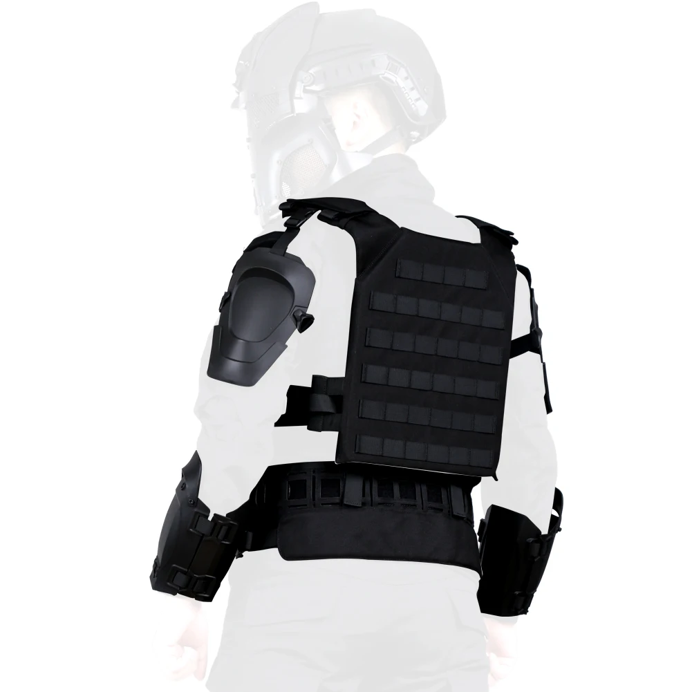 Veste Tactique Anti-émeute Mil-Tec – Protection Poitrine, Sécurité, Airsoft, Noir