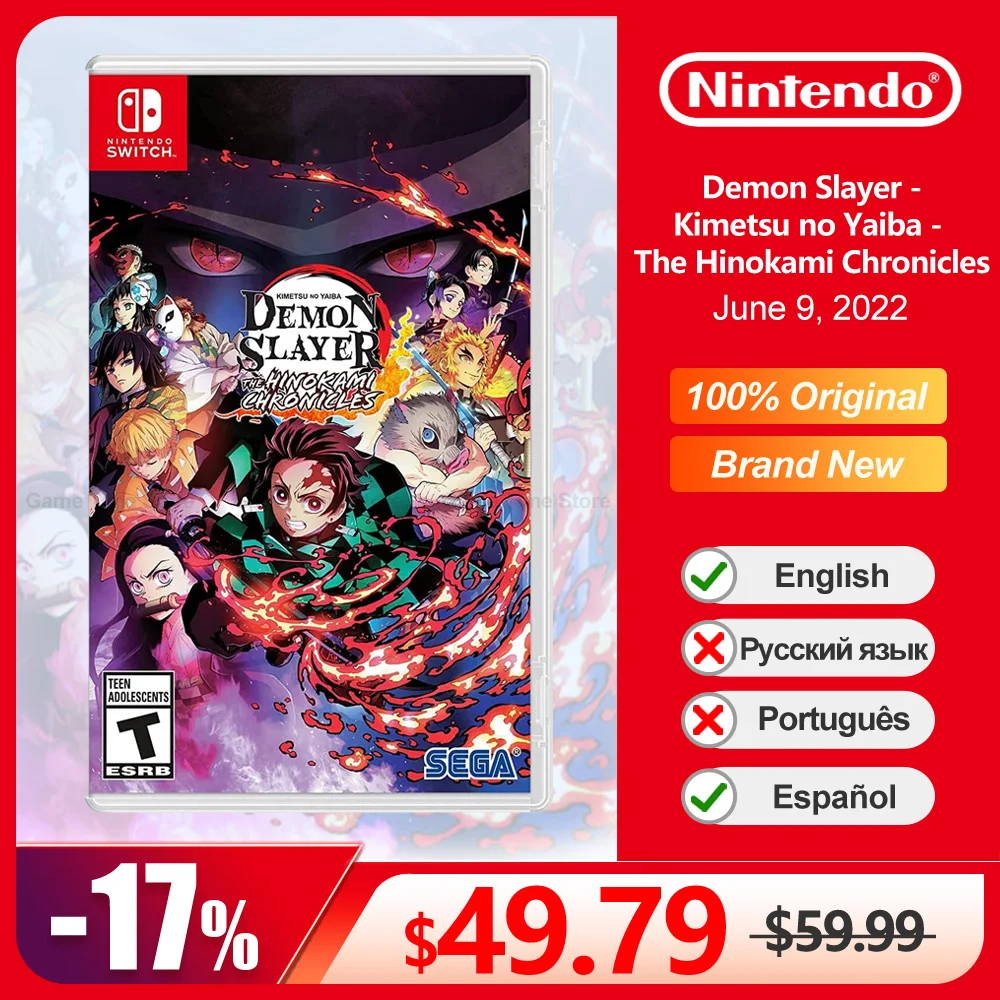 

Demon Slayer Kimetsu no Yaiba The Hinokami Chronicles Nintendo Switch Game Deals 100% Original Physical Game Card for Switch